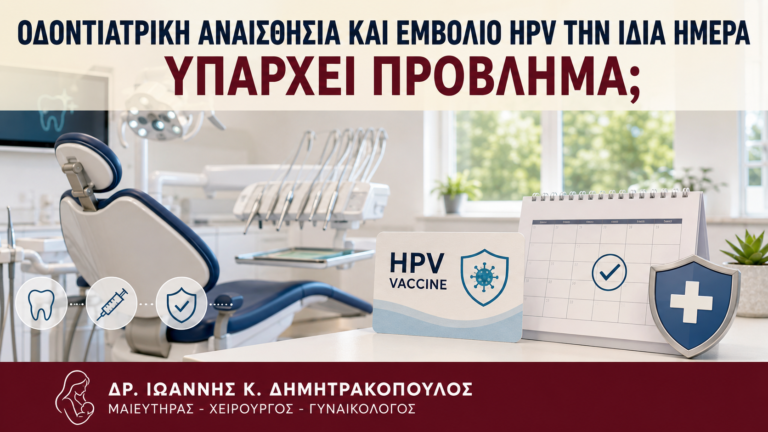 Οδοντιατρική Αναισθησία και Εμβόλιο HPV την Ίδια Ημέρα: Υπάρχει Πρόβλημα; - Δρ. Ιωάννης Κ. Δημητρακόπουλος