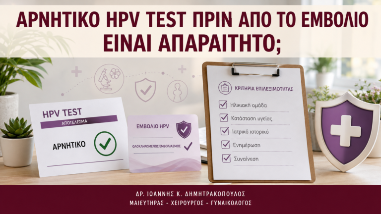 Αρνητικό HPV Test πριν από το Εμβόλιο: Είναι Απαραίτητο; - Δρ. Ιωάννης Κ. Δημητρακόπουλος