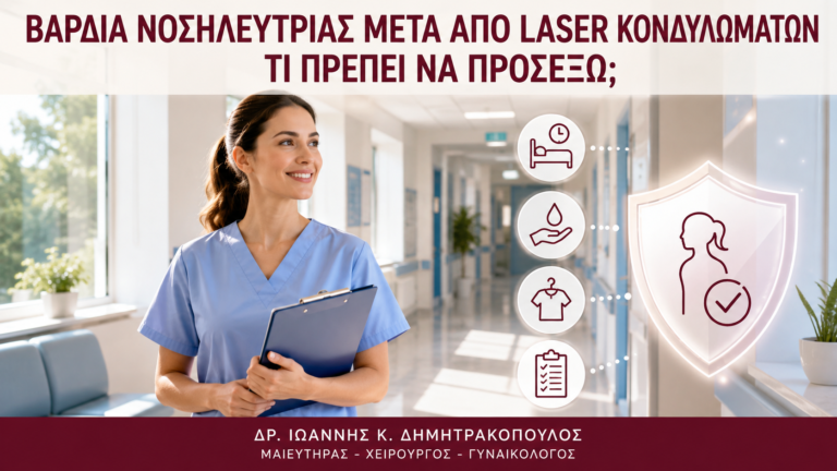 Βάρδια Νοσηλεύτριας μετά από Laser Κονδυλωμάτων: Τι Πρέπει να Προσέξω; - Δρ. Ιωάννης Κ. Δημητρακόπουλος