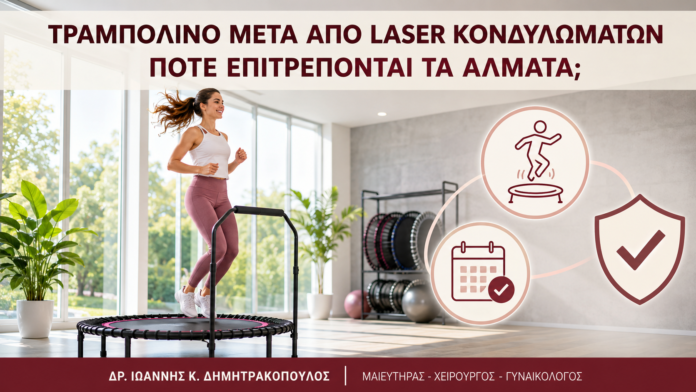 Τραμπολίνο μετά από Laser Κονδυλωμάτων: Πότε Επιτρέπονται τα Άλματα; - Δρ. Ιωάννης Κ. Δημητρακόπουλος