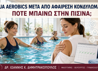 Aqua Aerobics μετά από Αφαίρεση Κονδυλωμάτων: Πότε Μπαίνω στην Πισίνα; Aqua Aerobics μετά από Αφαίρεση Κονδυλωμάτων: Πότε Μπαίνω στην Πισίνα; - Δρ. Ιωάννης Κ. Δημητρακόπουλος