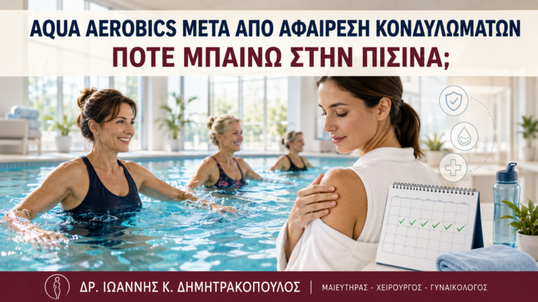 Aqua Aerobics μετά από Αφαίρεση Κονδυλωμάτων: Πότε Μπαίνω στην Πισίνα; - Δρ. Ιωάννης Κ. Δημητρακόπουλος