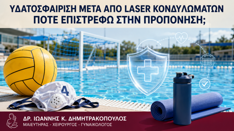 Υδατοσφαίριση μετά από Laser Κονδυλωμάτων: Πότε Επιστρέφω στην Προπόνηση; - Δρ. Ιωάννης Κ. Δημητρακόπουλος