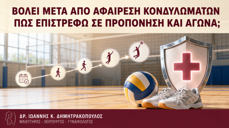 Βόλεϊ μετά από Αφαίρεση Κονδυλωμάτων: Πώς Επιστρέφω σε Προπόνηση και Αγώνα; - Δρ. Ιωάννης Κ. Δημητρακόπουλος