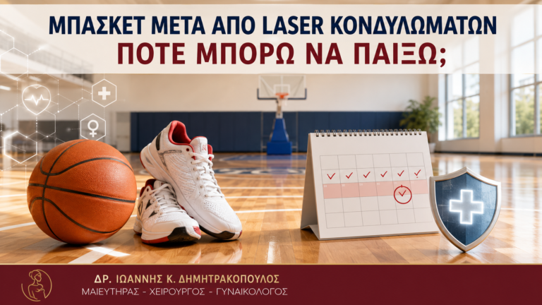 Μπάσκετ μετά από Laser Κονδυλωμάτων: Πότε Μπορώ να Παίξω; - Δρ. Ιωάννης Κ. Δημητρακόπουλος