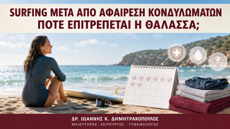 Surfing μετά από Αφαίρεση Κονδυλωμάτων: Πότε Επιτρέπεται η Θάλασσα; - Δρ. Ιωάννης Κ. Δημητρακόπουλος