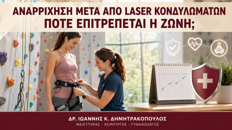 Αναρρίχηση μετά από Laser Κονδυλωμάτων: Πότε Επιτρέπεται η Ζώνη; - Δρ. Ιωάννης Κ. Δημητρακόπουλος