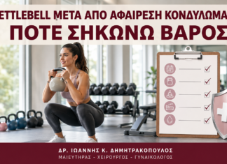 Kettlebell μετά από Αφαίρεση Κονδυλωμάτων: Πότε Σηκώνω Βάρος; Kettlebell μετά από Αφαίρεση Κονδυλωμάτων: Πότε Σηκώνω Βάρος; - Δρ. Ιωάννης Κ. Δημητρακόπουλος