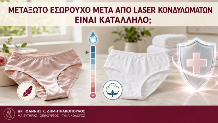 Μεταξωτό Εσώρουχο μετά από Laser Κονδυλωμάτων: Είναι Κατάλληλο; - Δρ. Ιωάννης Κ. Δημητρακόπουλος