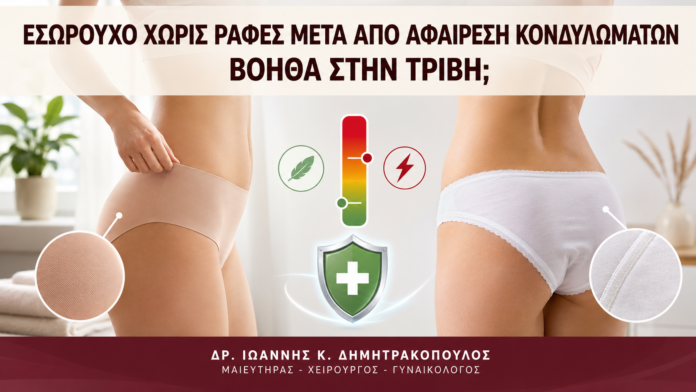 Εσώρουχο Χωρίς Ραφές μετά από Αφαίρεση Κονδυλωμάτων: Βοηθά στην Τριβή; - Δρ. Ιωάννης Κ. Δημητρακόπουλος