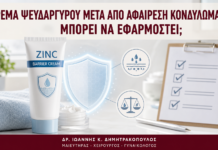 Κρέμα Ψευδαργύρου μετά από Αφαίρεση Κονδυλωμάτων: Μπορεί να Εφαρμοστεί; - Δρ. Ιωάννης Κ. Δημητρακόπουλος