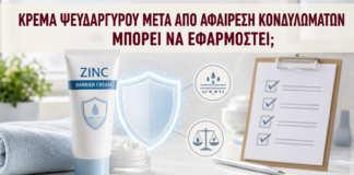 Κρέμα Ψευδαργύρου μετά από Αφαίρεση Κονδυλωμάτων: Μπορεί να Εφαρμοστεί; - Δρ. Ιωάννης Κ. Δημητρακόπουλος
