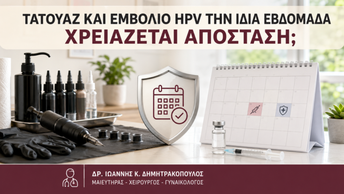 Τατουάζ και Εμβόλιο HPV την Ίδια Εβδομάδα: Χρειάζεται Απόσταση; - Δρ. Ιωάννης Κ. Δημητρακόπουλος