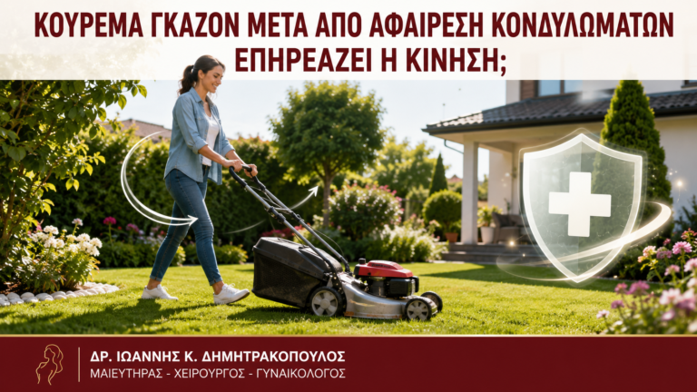 Κούρεμα Γκαζόν μετά από Αφαίρεση Κονδυλωμάτων: Επηρεάζει η Κίνηση; - Δρ. Ιωάννης Κ. Δημητρακόπουλος