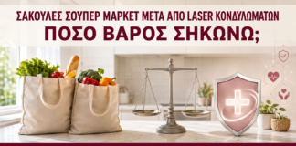 Σακούλες Σούπερ Μάρκετ μετά από Laser Κονδυλωμάτων: Πόσο Βάρος Σηκώνω; - Δρ. Ιωάννης Κ. Δημητρακόπουλος