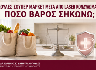 Σακούλες Σούπερ Μάρκετ μετά από Laser Κονδυλωμάτων: Πόσο Βάρος Σηκώνω; - Δρ. Ιωάννης Κ. Δημητρακόπουλος