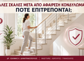 Πολλές Σκάλες μετά από Αφαίρεση Κονδυλωμάτων: Πότε Επιτρέπονται; Πολλές Σκάλες μετά από Αφαίρεση Κονδυλωμάτων: Πότε Επιτρέπονται; - Δρ. Ιωάννης Κ. Δημητρακόπουλος