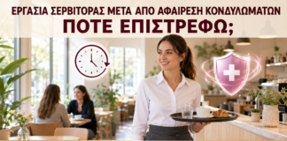 Εργασία Σερβιτόρας μετά από Αφαίρεση Κονδυλωμάτων: Πότε Επιστρέφω; - Δρ. Ιωάννης Κ. Δημητρακόπουλος