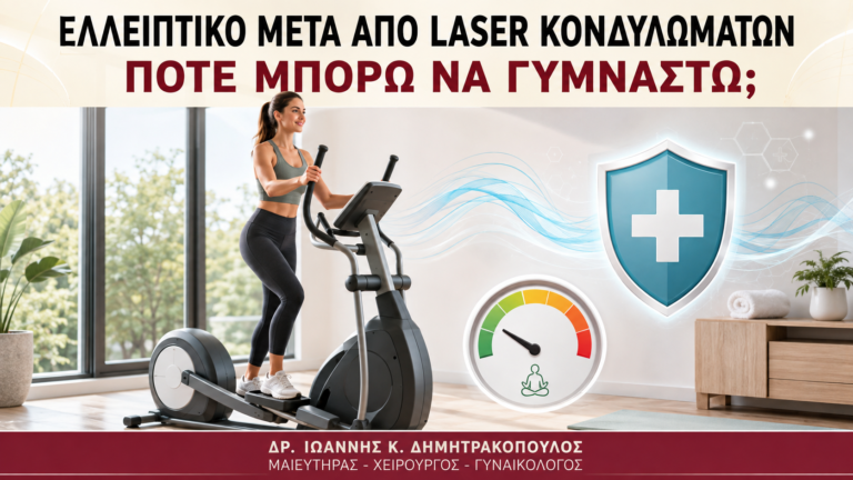 Ελλειπτικό μετά από Laser Κονδυλωμάτων: Πότε Μπορώ να Γυμναστώ; - Δρ. Ιωάννης Κ. Δημητρακόπουλος