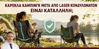 Καρέκλα Κάμπινγκ μετά από Laser Κονδυλωμάτων: Είναι Κατάλληλη; - Δρ. Ιωάννης Κ. Δημητρακόπουλος