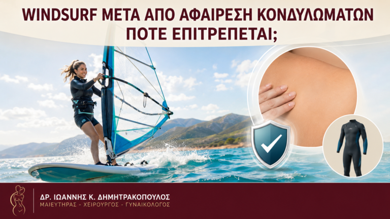 Windsurf μετά από Αφαίρεση Κονδυλωμάτων: Πότε Επιτρέπεται; - Δρ. Ιωάννης Κ. Δημητρακόπουλος