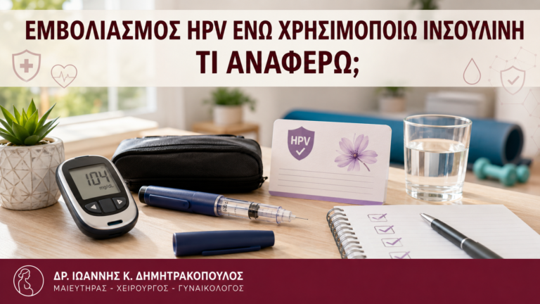 Εμβολιασμός HPV ενώ Χρησιμοποιώ Ινσουλίνη: Τι Αναφέρω; - Δρ. Ιωάννης Κ. Δημητρακόπουλος