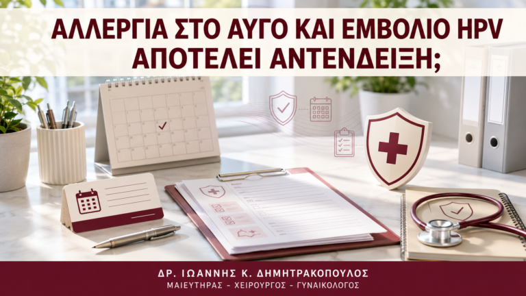Αλλεργία στο Αυγό και Εμβόλιο HPV: Αποτελεί Αντένδειξη; - Δρ. Ιωάννης Κ. Δημητρακόπουλος