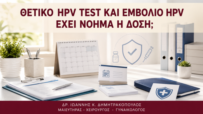 Θετικό HPV Test και Εμβόλιο HPV: Έχει Νόημα η Δόση; Θετικό HPV Test και Εμβόλιο HPV: Έχει Νόημα η Δόση; - Δρ. Ιωάννης Κ. Δημητρακόπουλος