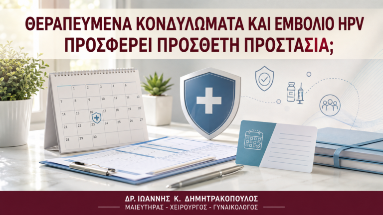 Θεραπευμένα Κονδυλώματα και Εμβόλιο HPV: Προσφέρει Πρόσθετη Προστασία; - Δρ. Ιωάννης Κ. Δημητρακόπουλος