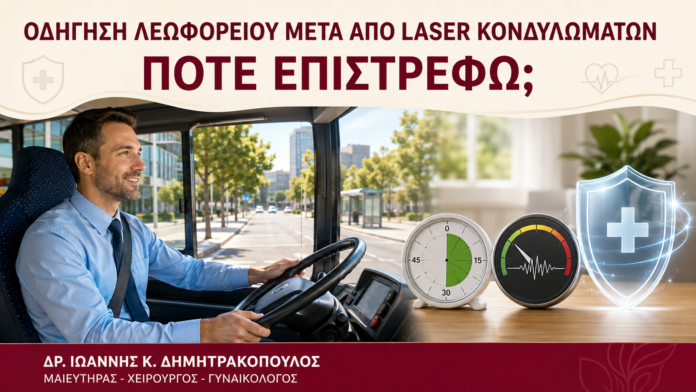 Οδήγηση Λεωφορείου μετά από Laser Κονδυλωμάτων: Πότε Επιστρέφω; - Δρ. Ιωάννης Κ. Δημητρακόπουλος