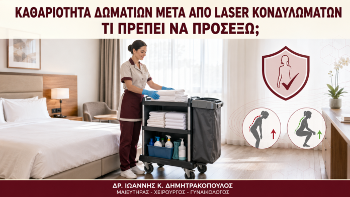 Καθαριότητα Δωματίων μετά από Laser Κονδυλωμάτων: Τι Πρέπει να Προσέξω; - Δρ. Ιωάννης Κ. Δημητρακόπουλος