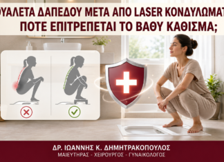Τουαλέτα Δαπέδου μετά από Laser Κονδυλωμάτων: Πότε Επιτρέπεται το Βαθύ Κάθισμα; - Δρ. Ιωάννης Κ. Δημητρακόπουλος
