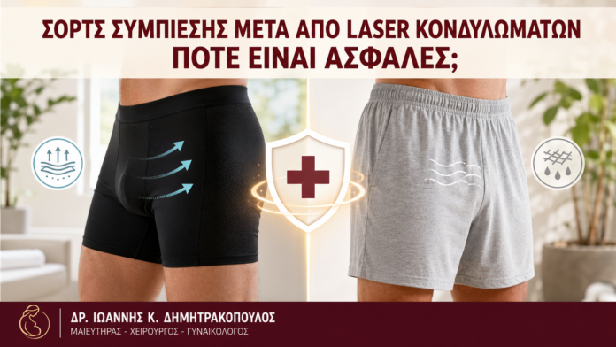 Σορτς Συμπίεσης μετά από Laser Κονδυλωμάτων: Πότε Είναι Ασφαλές; Σορτς Συμπίεσης μετά από Laser Κονδυλωμάτων: Πότε Είναι Ασφαλές; - Δρ. Ιωάννης Κ. Δημητρακόπουλος