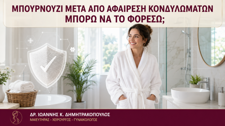 Μπουρνούζι μετά από Αφαίρεση Κονδυλωμάτων: Μπορώ να το Φορέσω; - Δρ. Ιωάννης Κ. Δημητρακόπουλος