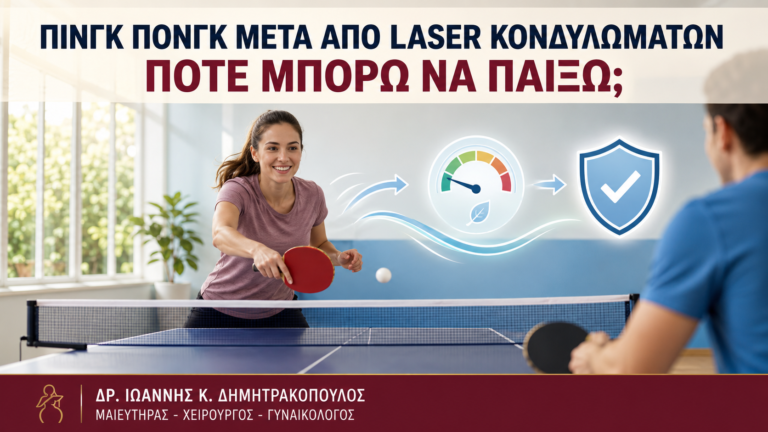 Πινγκ Πονγκ μετά από Laser Κονδυλωμάτων: Πότε Μπορώ να Παίξω; - Δρ. Ιωάννης Κ. Δημητρακόπουλος