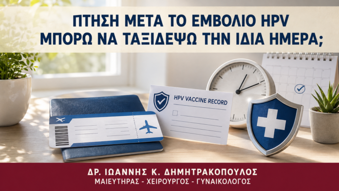 Πτήση μετά το Εμβόλιο HPV: Μπορώ να Ταξιδέψω την Ίδια Ημέρα; - Δρ. Ιωάννης Κ. Δημητρακόπουλος