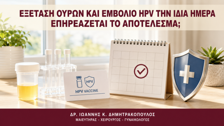 Εξέταση Ούρων και Εμβόλιο HPV την Ίδια Ημέρα: Επηρεάζεται το Αποτέλεσμα; - Δρ. Ιωάννης Κ. Δημητρακόπουλος