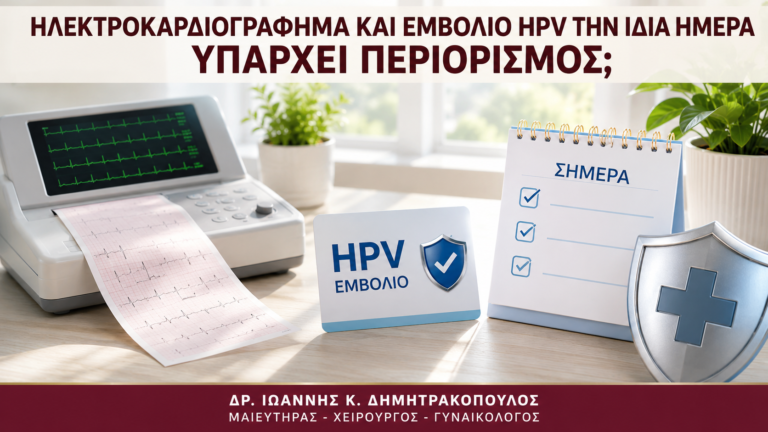 Ηλεκτροκαρδιογράφημα και Εμβόλιο HPV την Ίδια Ημέρα: Υπάρχει Περιορισμός; - Δρ. Ιωάννης Κ. Δημητρακόπουλος