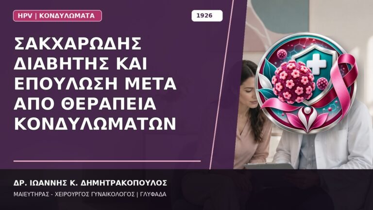 Σακχαρώδης Διαβήτης και Επούλωση μετά από Θεραπεία Κονδυλωμάτων