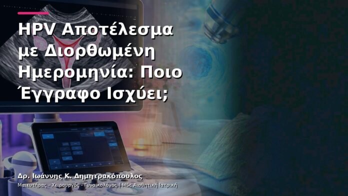 hpv-kondylomata-v13-12-5 HPV Αποτέλεσμα με Διορθωμένη Ημερομηνία: Ποιο Έγγραφο Ισχύει;