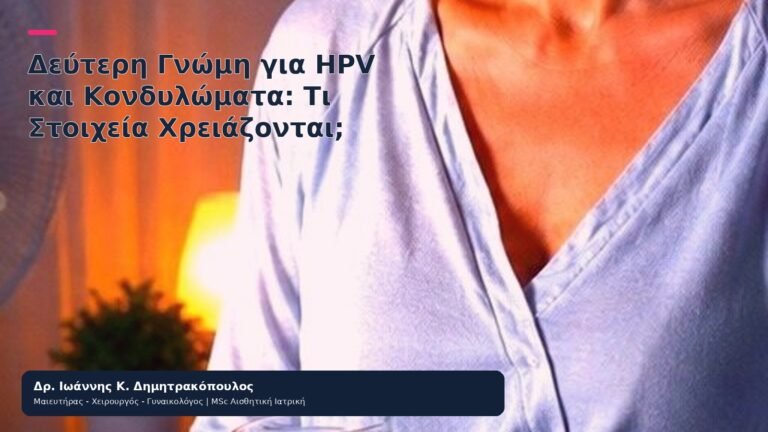 Δεύτερη Γνώμη για HPV και Κονδυλώματα: Τι Στοιχεία Χρειάζονται; - Δρ. Ιωάννης Κ. Δημητρακόπουλος