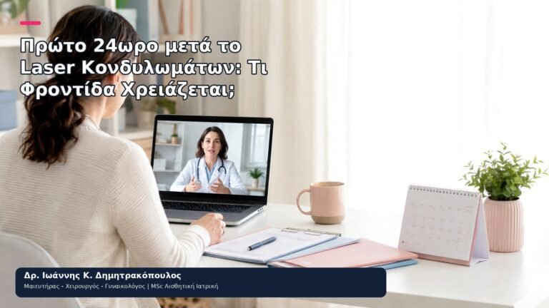 Πρώτο 24ωρο μετά το Laser Κονδυλωμάτων: Τι Φροντίδα Χρειάζεται; - Δρ. Ιωάννης Κ. Δημητρακόπουλος