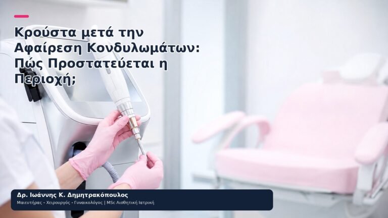 Κρούστα μετά την Αφαίρεση Κονδυλωμάτων: Πώς Προστατεύεται η Περιοχή; - Δρ. Ιωάννης Κ. Δημητρακόπουλος