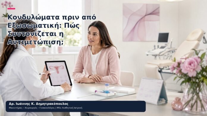 Κονδυλώματα πριν από Εξωσωματική: Πώς Συντονίζεται η Αντιμετώπιση; Κονδυλώματα πριν από Εξωσωματική: Πώς Συντονίζεται η Αντιμετώπιση; - Δρ. Ιωάννης Κ. Δημητρακόπουλος