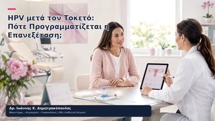 HPV μετά τον Τοκετό: Πότε Προγραμματίζεται η Επανεξέταση; HPV μετά τον Τοκετό: Πότε Προγραμματίζεται η Επανεξέταση; - Δρ. Ιωάννης Κ. Δημητρακόπουλος
