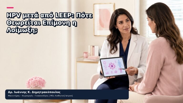 HPV μετά από LEEP: Πότε Θεωρείται Επίμονη η Λοίμωξη; - Δρ. Ιωάννης Κ. Δημητρακόπουλος