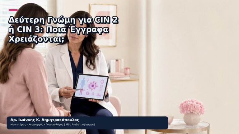 Δεύτερη Γνώμη για CIN 2 ή CIN 3: Ποια Έγγραφα Χρειάζονται; - Δρ. Ιωάννης Κ. Δημητρακόπουλος