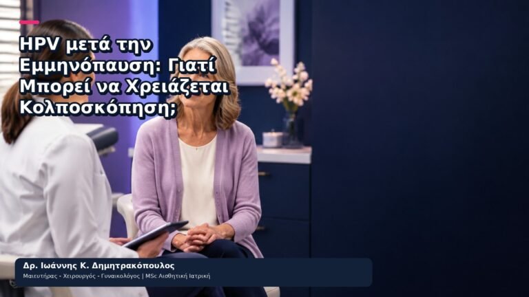 HPV μετά την Εμμηνόπαυση: Γιατί Μπορεί να Χρειάζεται Κολποσκόπηση; - Δρ. Ιωάννης Κ. Δημητρακόπουλος