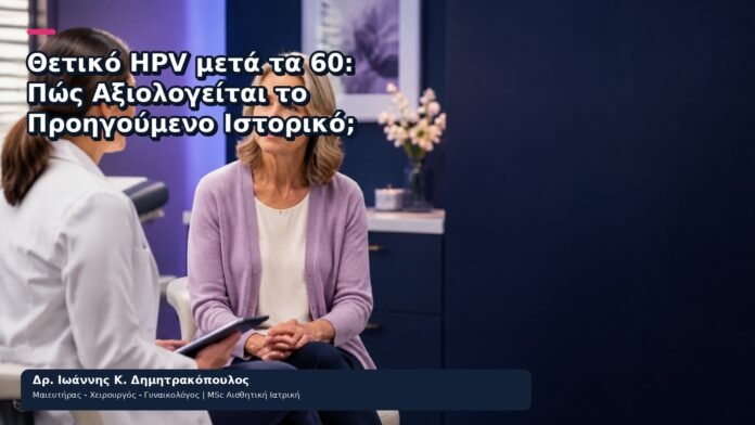 Θετικό HPV μετά τα 60: Πώς Αξιολογείται το Προηγούμενο Ιστορικό; Θετικό HPV μετά τα 60: Πώς Αξιολογείται το Προηγούμενο Ιστορικό; - Δρ. Ιωάννης Κ. Δημητρακόπουλος