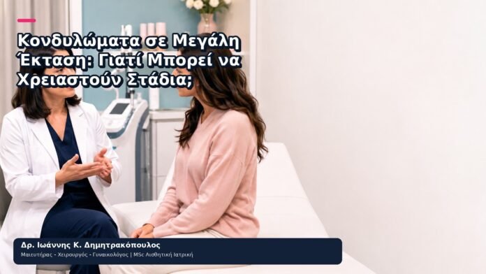 Κονδυλώματα σε Μεγάλη Έκταση: Γιατί Μπορεί να Χρειαστούν Στάδια; Κονδυλώματα σε Μεγάλη Έκταση: Γιατί Μπορεί να Χρειαστούν Στάδια; - Δρ. Ιωάννης Κ. Δημητρακόπουλος